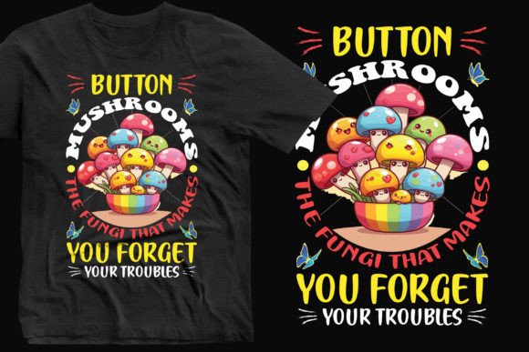 A Button Mushroom Graphic for Elevated Editorial Design