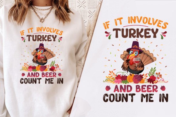 A Designer's Take on the Turkey and Beer T-Shirt Graphic