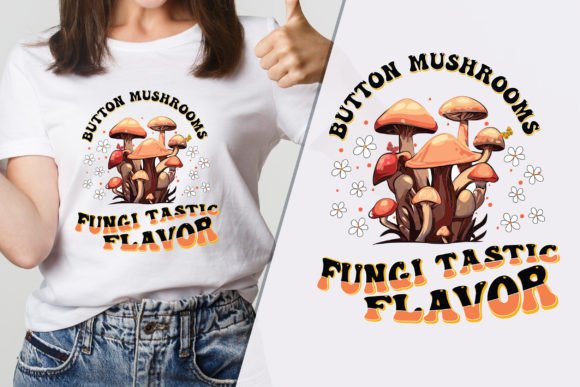 A Fungi-Tastic Flavor Graphic for Versatile T-Shirt Designs