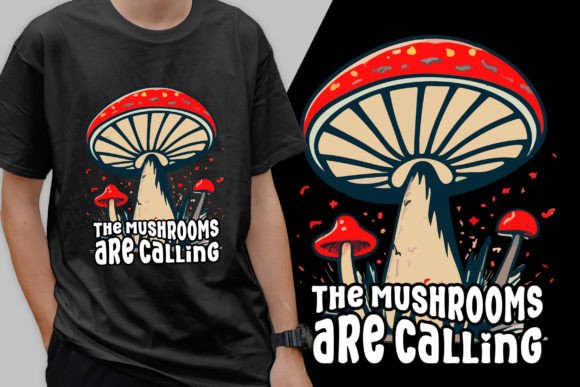 A Modern Mushroom Graphic for T‑Shirt Designs & More