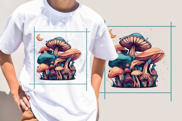 A Versatile Mushroom Graphic for Modern T-Shirt Designs