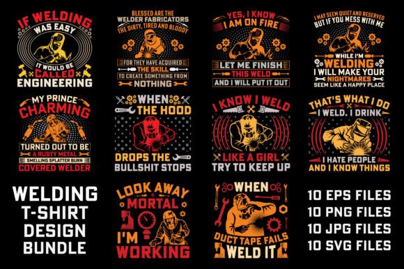A Welder Design Bundle for Professional T-Shirt Graphics