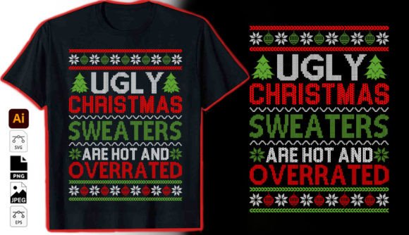 An Ugly Christmas Sweater Design for Embroidery