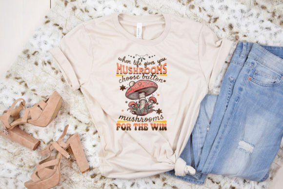 Button Mushrooms T-Shirt Design: A Graphic Asset Review for Publishers
