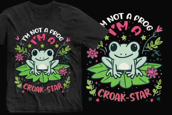 Frog As a Croak-star Stylish T-Shirt Svg Graphics