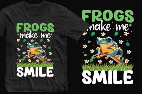 Frog Makes Me Smile Stylish T-Shirt