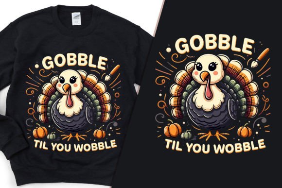 Gobble Til You Wobble SVG: Graphics & T-Shirt Designs