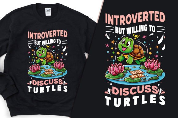 Introverted Discuss Turtles Trendy Tee