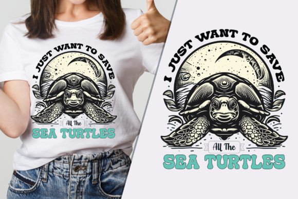 Save Sea-Turtles Classic T-Shirt Design Graphics
