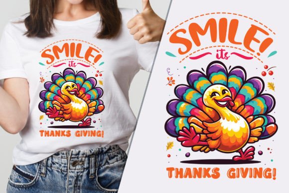 Smile Its Thanks Giving Trendy Tshirt Graphics